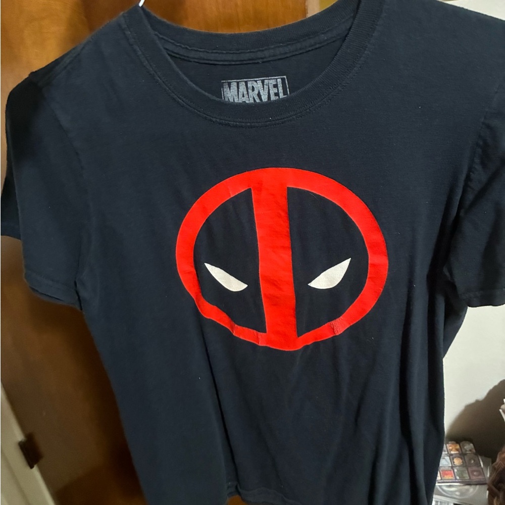 Marvel Black Graphic Tee with White Marvel Logo